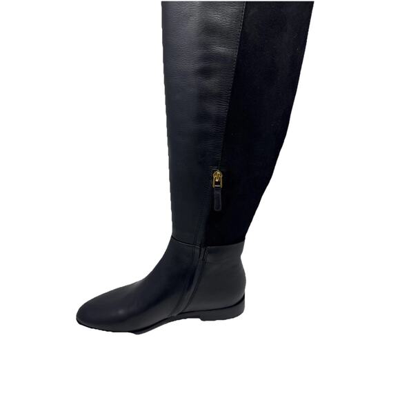 Tory Burch over the knee boots Marsen black leather suede 8 - Picture 6 of 16